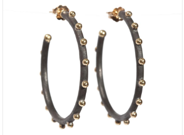 Large Granulated Hoops