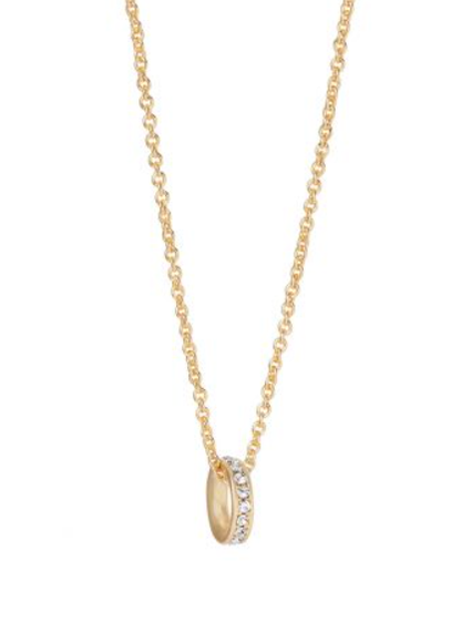 Mom/Ring 18k Gold Plate Necklace, 18-21"