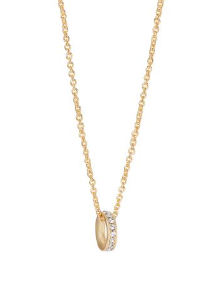 Mom/Ring 18k Gold Plate Necklace, 18-21"