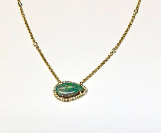 Semi-Black Opal Layla Necklace