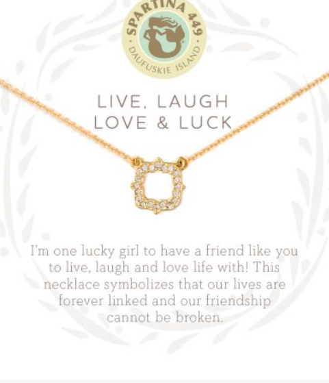 Live Laugh Love + Luck Necklace | 18in