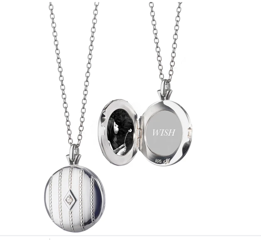 Beaded Diamond Locket