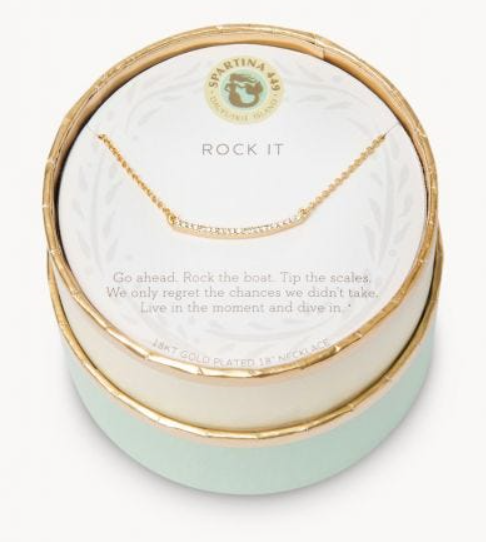 Rock It Arc 18k Gold Plate Necklace, 18-21"