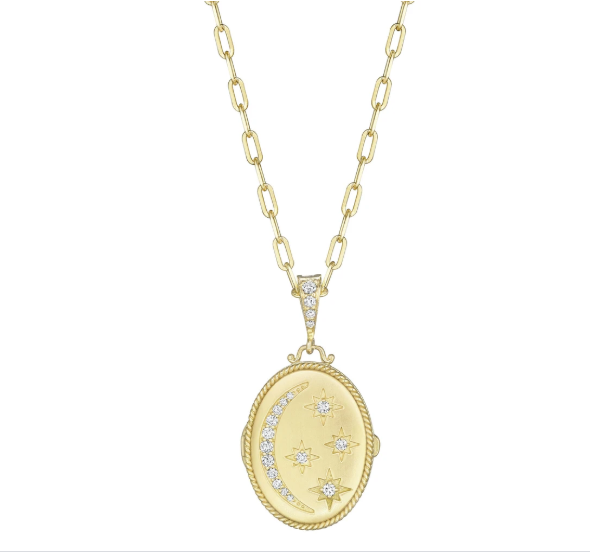 Oval Moon & Star Locket