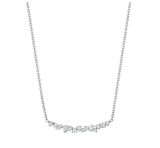 Stardust Cluster Bar Necklace