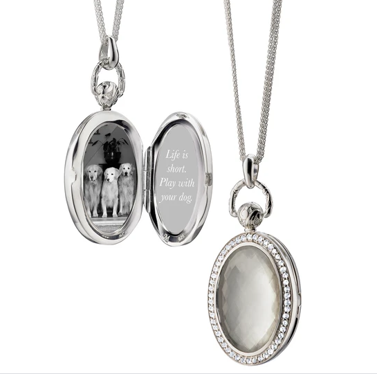 Oval Pocket Watch Locket Necklace