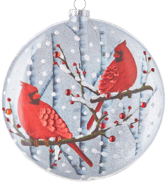 Cardinal Disc Ornament 5.75