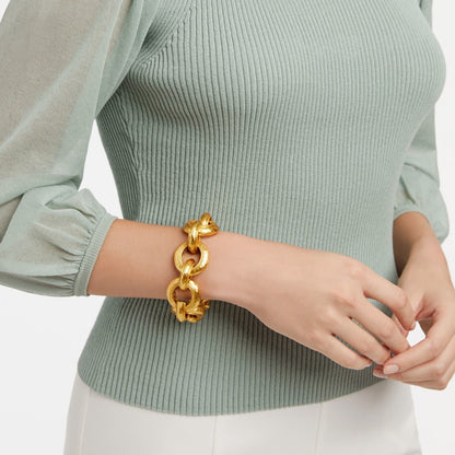 Cannes Link Gold Bracelet | 9in