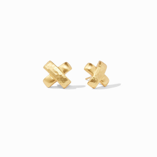 Catalina X Gold Stud Earrings