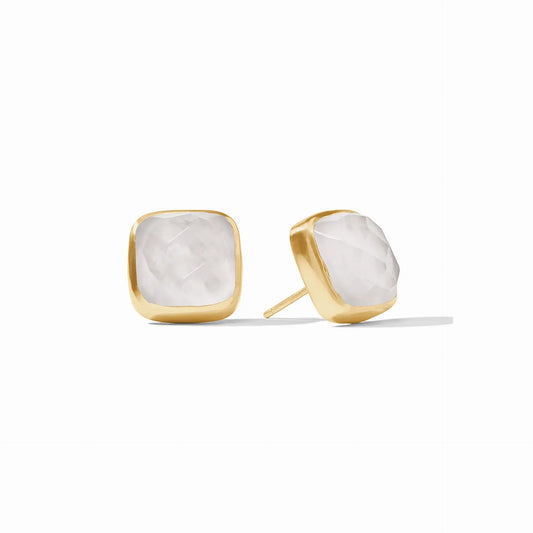 Catalina Stud Earrings | Iridescent Clear Crystal