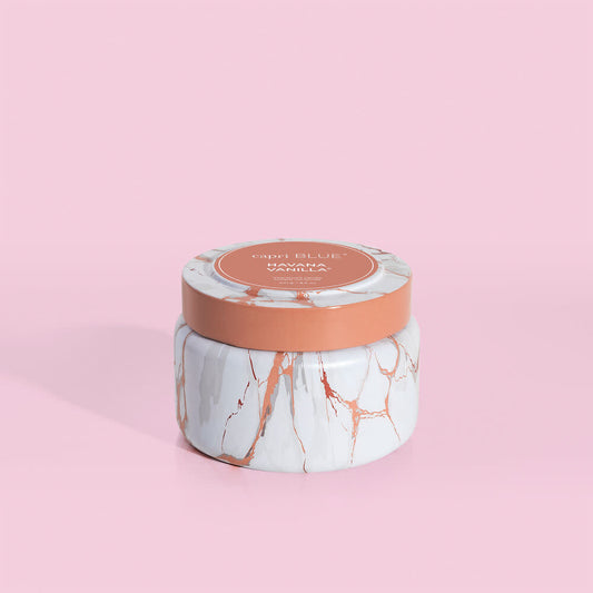 CapriBlue Havana Vanilla Candle | Marble Travel Tin 8.5oz