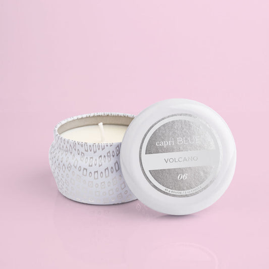 CapriBlue Volcano Candle | White Mini Tin 3oz