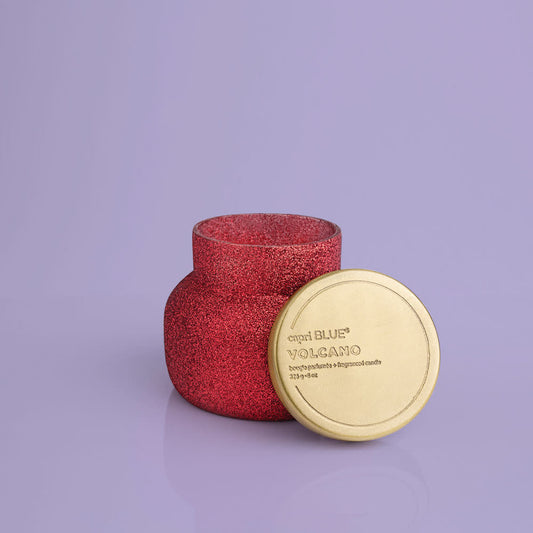 Volcano Red Glitter Petite Jar Candle | 8oz