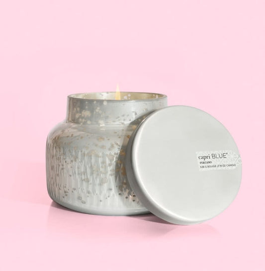 Volcano White Mercury Glass Jar Candle | 19oz