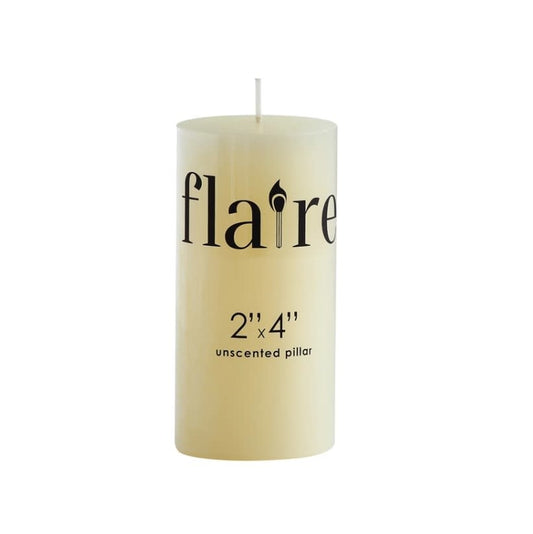 2"X4" Unscented Pillar Candle