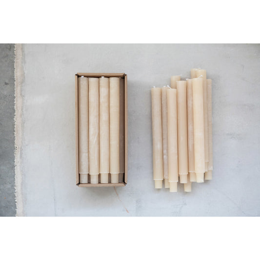 Unscented Cream Taper Candles, Set of 12