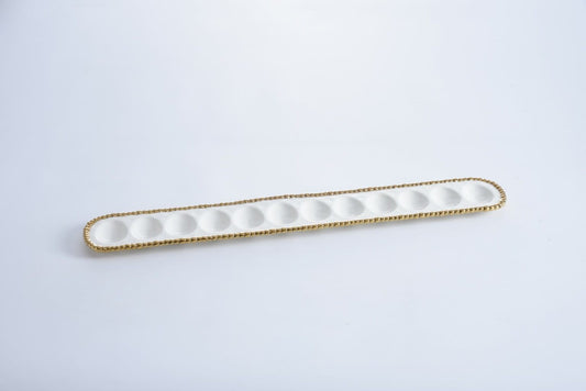 Deviled Egg Tray | White + Gold