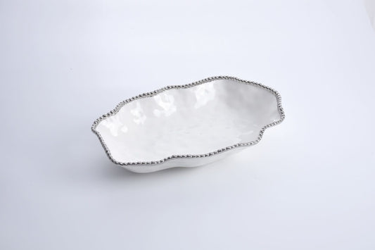Oversized Serving Piece | White + Silver