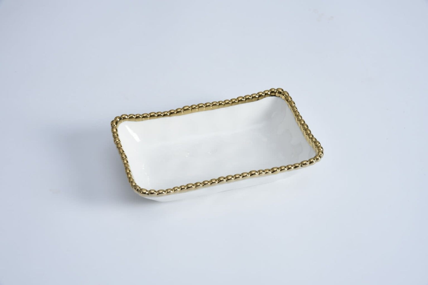 Rectangular Dish | White + Gold