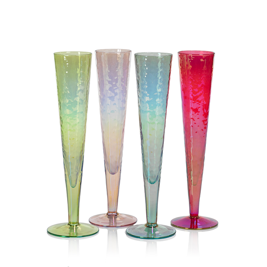 Hammered Glass Champagne Flute |