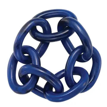 Bodrum Chain Link Napkin Rings Set of 4 | Navy