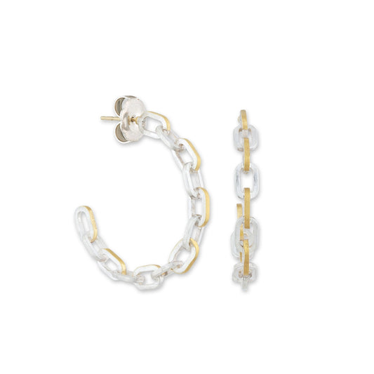Chill-Link Hoop Earrings Sterling Silver