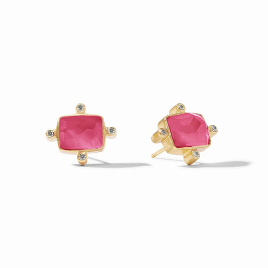 Clara Stud-Iridescent Raspberry-OS