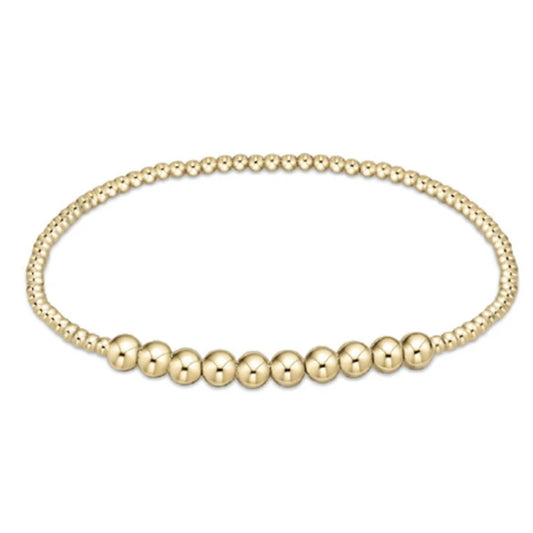 eNewton Classic Bliss 4mm Bead + 2mm Gold Bead Bracelet