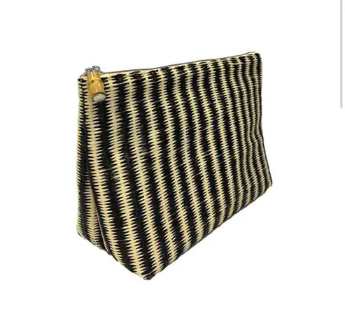 Straw Clutch | Tiki Straw Black