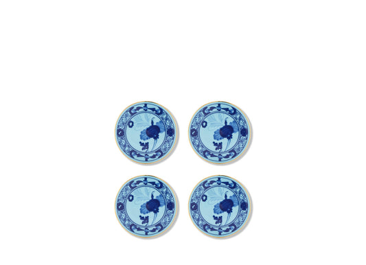 Ginori 1735 Oriente Italiano Coasters Set of 4 | 3.75in Iris