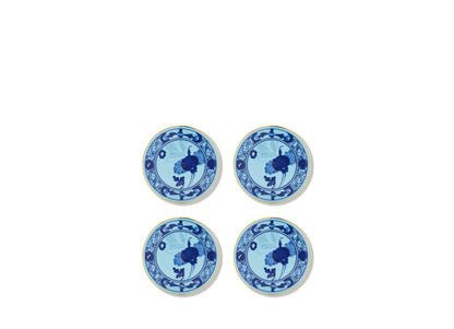 Ginori 1735 Oriente Italiano Coasters Set of 4 | 3.75in Iris