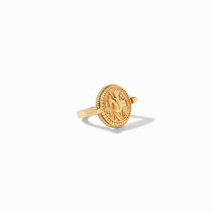 Coin Revolving Gold Ring | Mother of Pearl S7