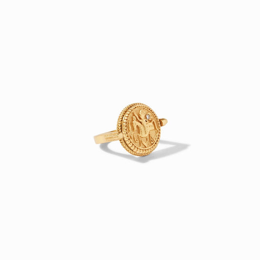 Coin Revolving Gold Ring | Mother of Pearl S7