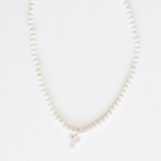Collins Creamy Beaded Necklace 18.5"