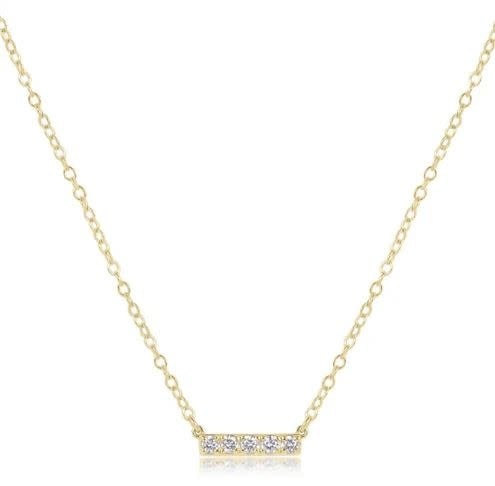 eNewton Diamond Significance Bar Necklace | Five 14k YG