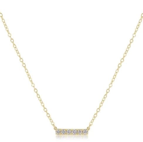 eNewton Diamond Significance Bar Necklace | Six 14k YG