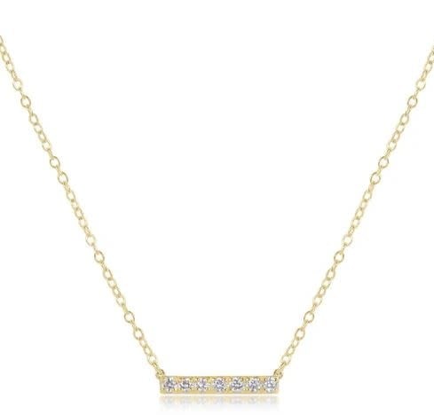 eNewton Diamond Significance Bar Necklace | Seven 14k YG