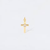 Center Crystal Cross Charm Pendant