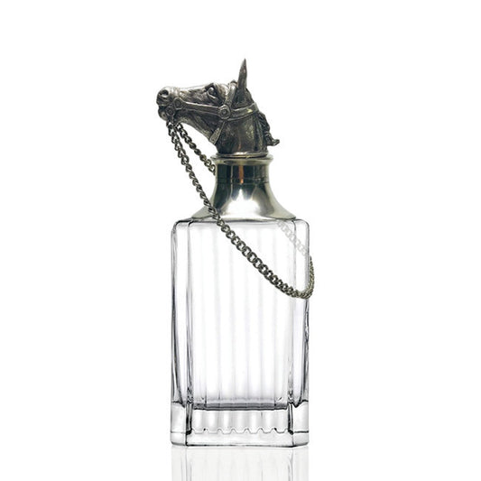 Crystal + Pewter Liquor Decanter | Square