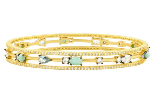 Touch of Turquoise 3 Stack Slide on Bangle