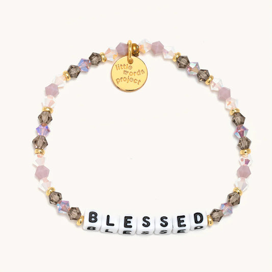 Blessed Purple Passion Beaded Stretch Bracelet