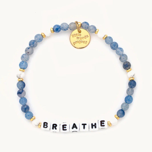 Breathe Bluestone Beaded Stretch Bracelet