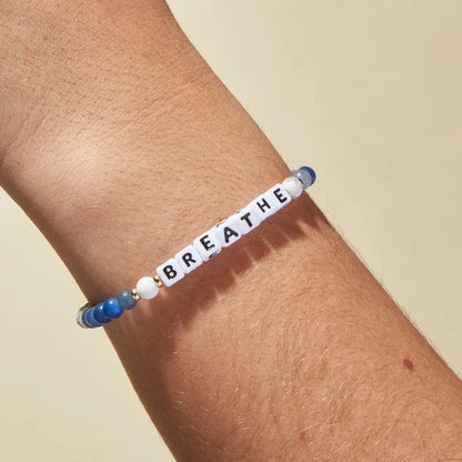 Breathe Bluestone Beaded Stretch Bracelet