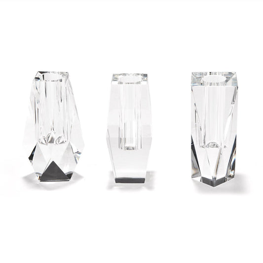 Faceted Crystal Bud Vase