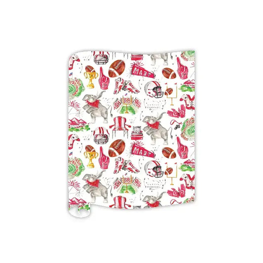 Handpainted Table Runner | Alabama Elephant