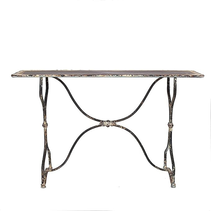White Distressed Iron Table