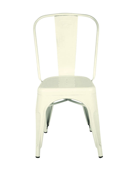 Metal Dining Chair Cream