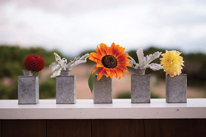 Galvanized Tin Test Tube Vase