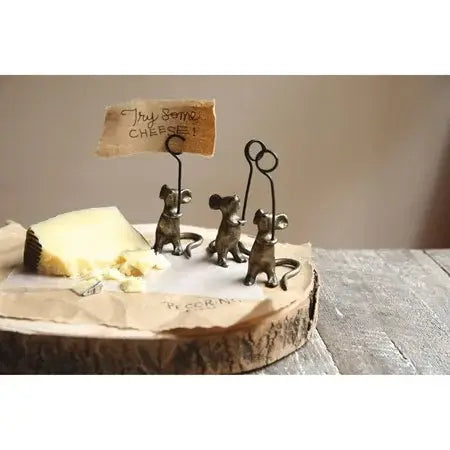 Gold Mouse Card Holder | 4in