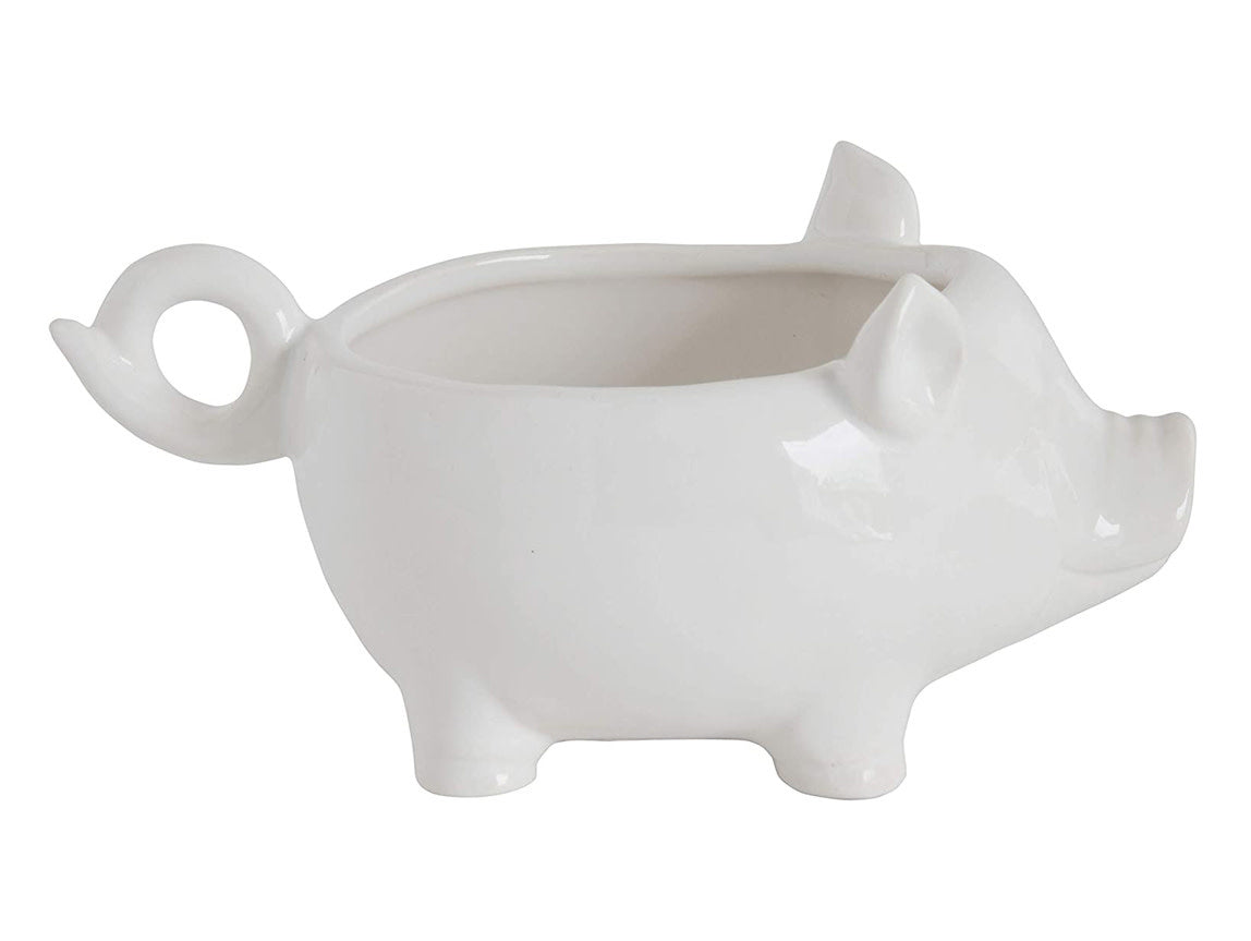 Stoneware Pig Dish 7.25"